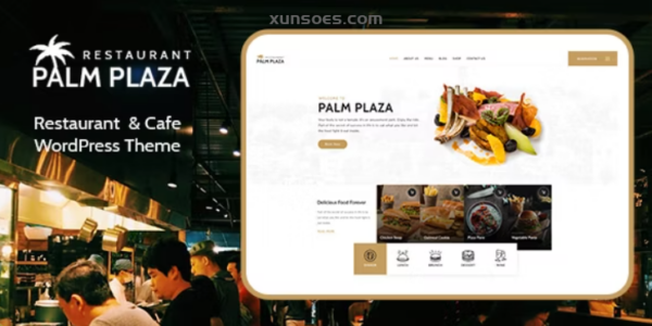 Palmplaza Restaurant Cafe WordPress Theme 1.0.6 GPL Theme