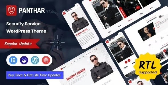 Panthar Private Security CCTV Service WordPress Theme + RTL 1.0.2 GPL Theme