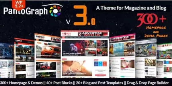 PantoGraph Newspaper Magazine Theme 3.7.2 GPL Theme