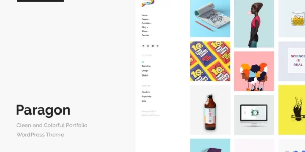 Paragon Lite Colorful Portfolio WordPress Theme 1.2 GPL Theme