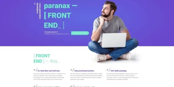 Paranax IT Courses WordPress Elementor Theme WordPress Theme 1.0.0 GPL Theme