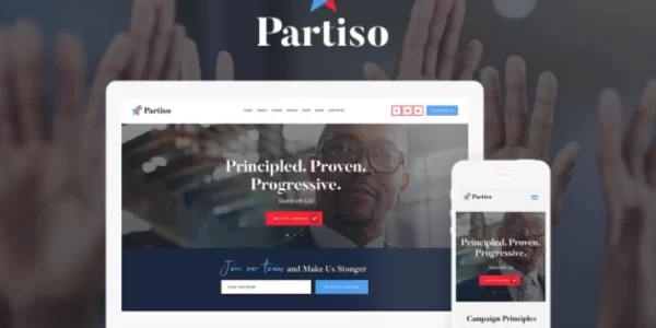 Partiso Powerful Political WordPress Theme 1.1.4 GPL Theme