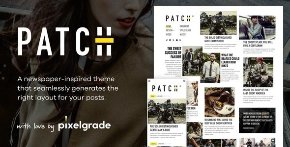 Patch Unconventional Newspaper-Like Blog Theme 1.5.0 GPL Theme