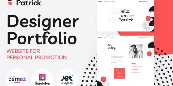 Patrick Designer Portfolio Website for Personal Promotion WordPress Theme 1.0.0 GPL Theme