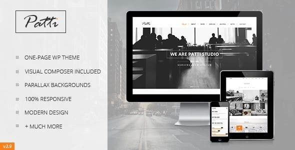 Patti Parallax One Page WordPress Theme 2.9.13 GPL Theme
