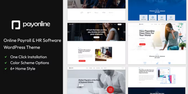 Payonline Online Payroll and HR WordPress Theme 2.8 GPL Theme