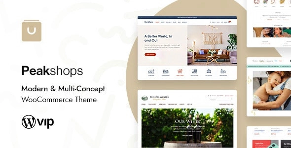 PeakShops Modern Multi-Concept WooCommerce Theme 1.5.3 GPL Theme