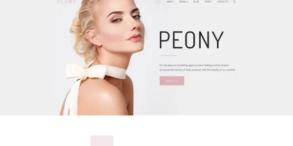 Peony Fashion Modelling Agency WordPress Theme 1.0.0 GPL Theme