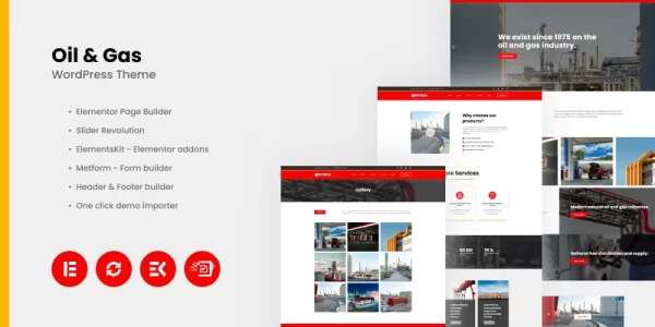 Petroil Oil Gas WordPress Theme 1.0.0 GPL Theme