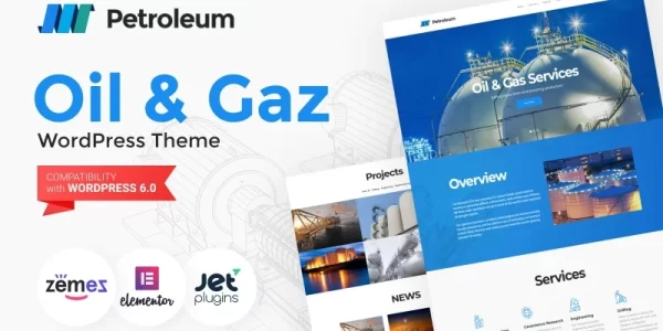 Petroleum Oil Gas Company Responsive WordPress Theme 1.0.1 GPL Theme