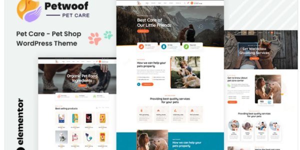 Petwoof Pet Care Pet Shop WordPress Theme 1.1 GPL Theme