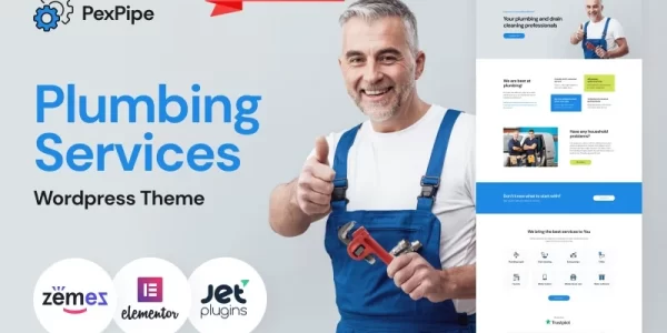 PexPipe Plumbing Services WordPress Theme 1.0.0 GPL Theme