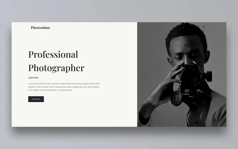 Photonium Photographer Portfolio WordPress Theme WordPress Theme 1.0 GPL Theme