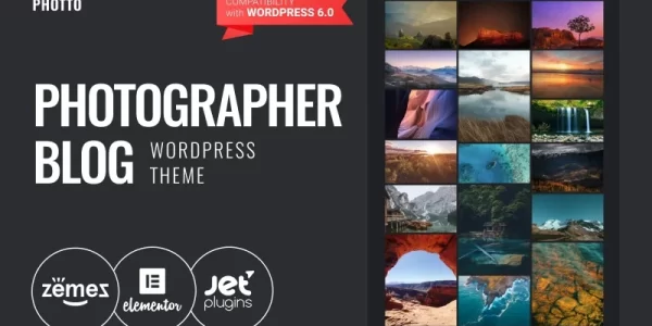 Photto Photographer Blog WordPress Elementor Theme WordPress Theme 1.0.1 GPL Theme