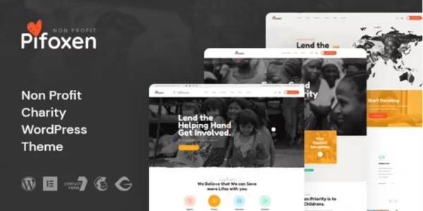 Pifoxen Nonprofit Charity WordPress Theme 1.1 GPL Theme