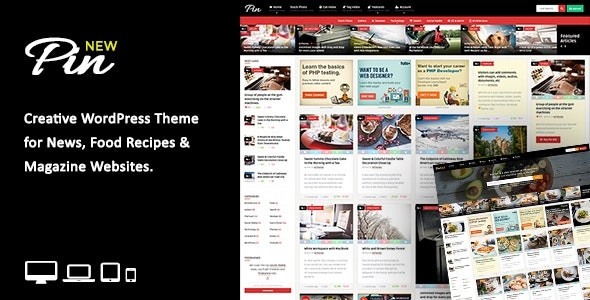 Pin = Pinterest Style / Personal Masonry Blog / Front-end Submission 5.2 GPL Theme