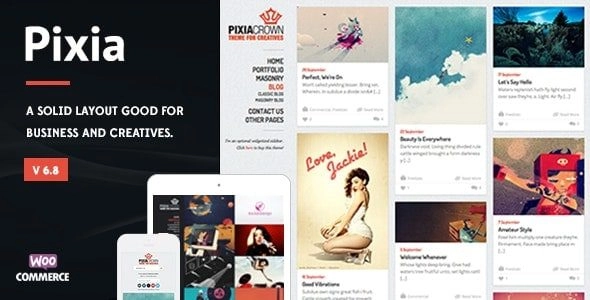 Pixia Showcase WordPress Theme 7 GPL Theme