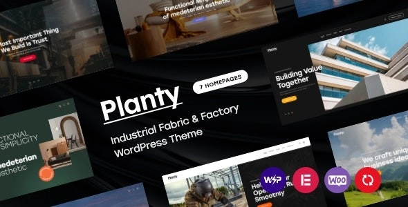 Planty Industrial Fabric Factory WordPress Theme 1.11.0 GPL Theme