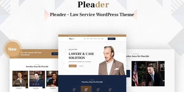 Pleader Law Service Responsive WordPress Theme 1.0.0 GPL Theme