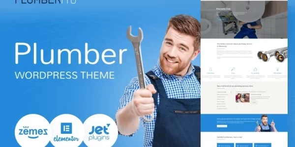 PlumberPro Reliable And Innovative Plumber WordPress Theme 1.0.0 GPL Theme