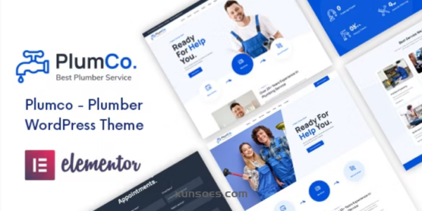Plumco Plumber WordPress Theme 1.0.3 GPL Theme
