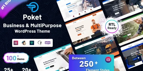 Poket Business And Multipurpose Responsive WordPress Theme 1.0.2 GPL Theme