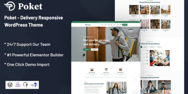 Poket Delivery Responsive WordPress Theme 1.0.7 GPL Theme