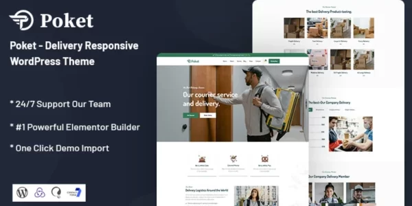 Poket Delivery Responsive WordPress Theme 1.0.7 GPL Theme