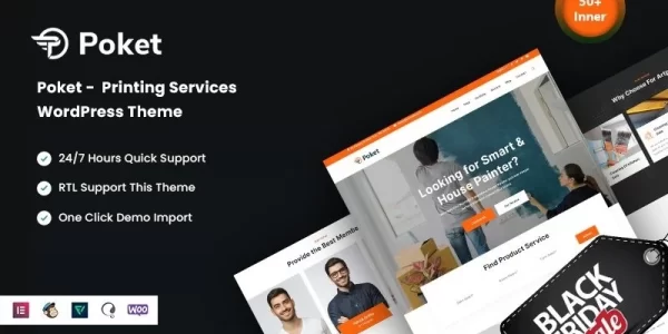 Poket Printing Services WordPress Theme 1.0.0 GPL Theme