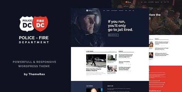 Police Fire Department and Security Business WordPress Theme 1.2 GPL Theme