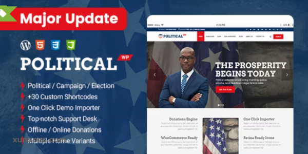 PoliticalWP Political Campaign WordPress Theme 2.3 GPL Theme