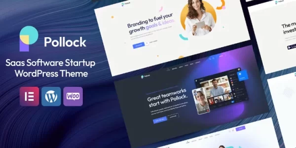 Pollock Saas Software Startup WordPress Theme 1.1.6 GPL Theme