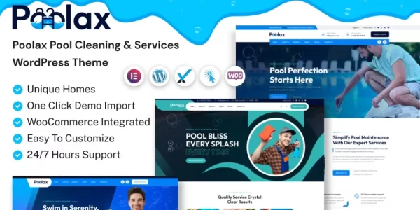 Poolax – Pool Cleaning Services WordPress Theme 1.0.0 GPL Theme