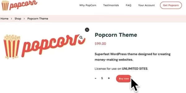 Popcorn Theme Full Site Editor (Popcorn Theme Addon) 0.1.5 GPL Theme