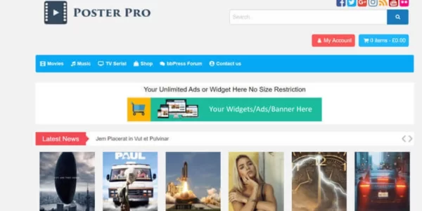 Poster theme pro by insertcart 3.2 GPL Theme