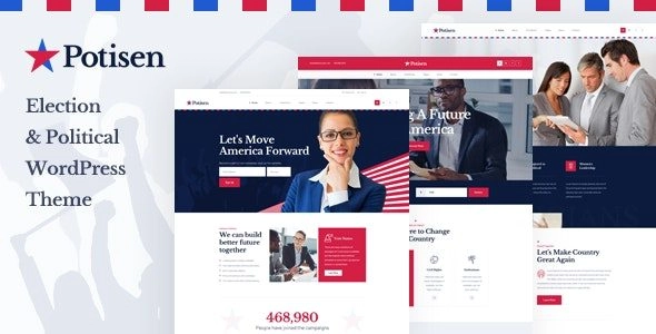 Potisen Election Political WordPress Theme 1.1.3 GPL Theme