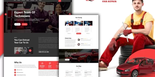 Powar-Cartune Car Repair Services Landing Page WordPress Theme 1.0.0 GPL Theme