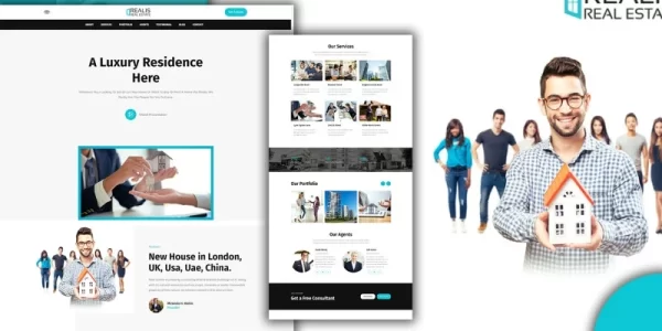 Powar-Realis Real Estate Agency Landing Page WordPress Theme 1.0.0 GPL Theme