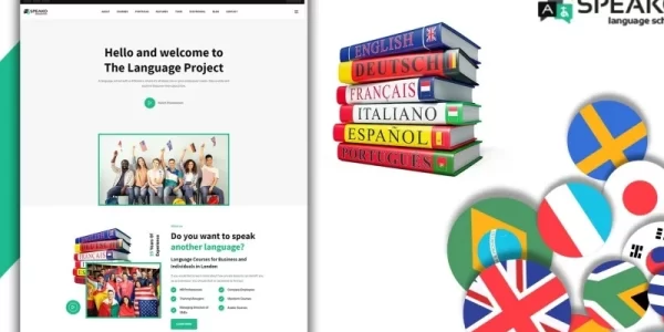 Powar-Speako Language Translation School Responsive WordPress Theme 1.0.0 GPL Theme