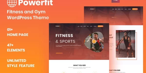 Powerfit Fitness and Gym Responsive WordPress Theme 1.5.1 GPL Theme
