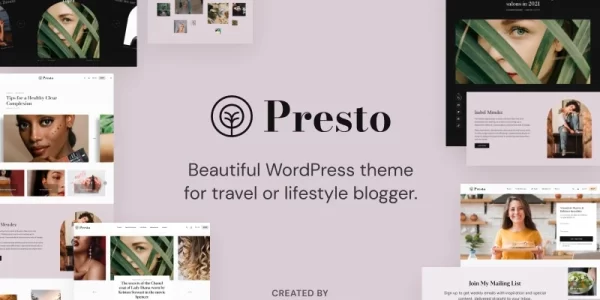 Presto Theme A Fully Responsive Feminine WordPress Themes and Templates 1.0.1 GPL Theme
