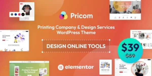 Pricom Printing Company Design Services WordPress theme 1.5.8 GPL Theme