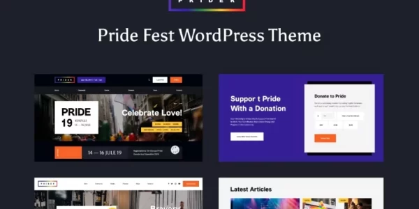 Prider LGBT Pride Parade WordPress Theme 1.0.6 GPL Theme