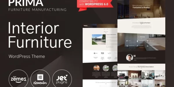 Prima Interior Decor Furniture Manufacturing WordPress Theme 1.0.3 GPL Theme