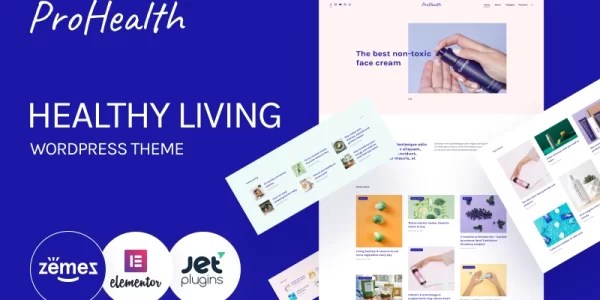 ProHealth Neat And Tender Healthy Living WordPress Theme 1.0.1 GPL Theme