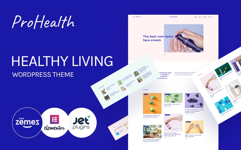ProHealth Neat And Tender Healthy Living WordPress Theme 1.0.1 GPL Theme