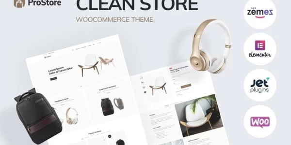 ProStore Clean Store Template For WooCommerce With Elementor 1.0.0 GPL Theme