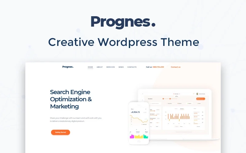Prognes Consulting Multipurpose Clean WordPress Elementor Theme WordPress Theme 1.0.0 GPL Theme