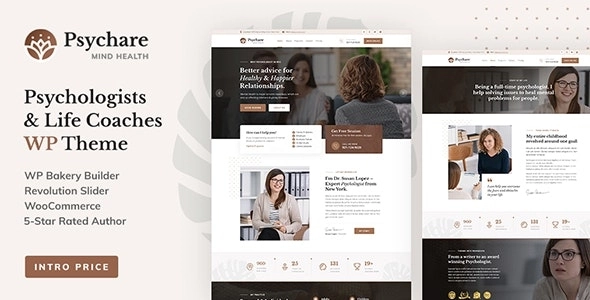 Psychare WordPress Theme for Psychologists Life Coaches 1.2.2 GPL Theme