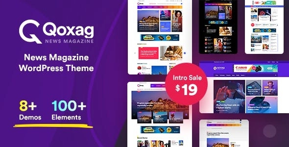 Qoxag WordPress News Magazine Theme 2.0.6 GPL Theme